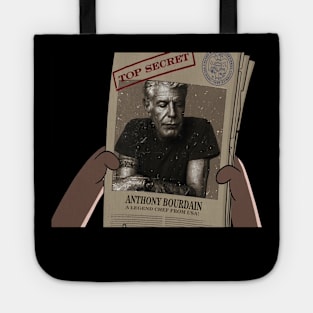 anthony bourdain-animation in the newspaper Tote