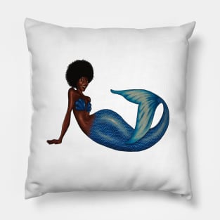 Afro Mermaid, African, Black Girl Magic Pillow