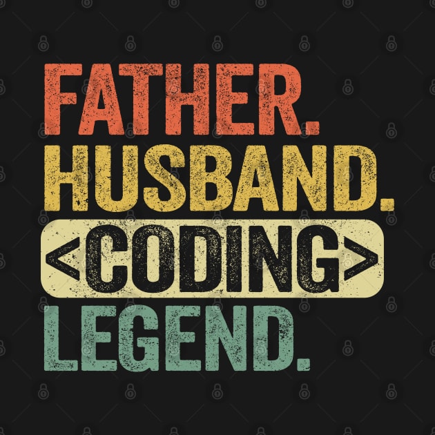 Father Husband Coding Legend Father's Day Gift Web Developer Programmer by Kuehni