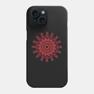 Red Mandala 003 Phone Case