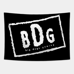 Big Dogs Gaming - B.D.G Logo White/Tilt T-Shirt Tapestry