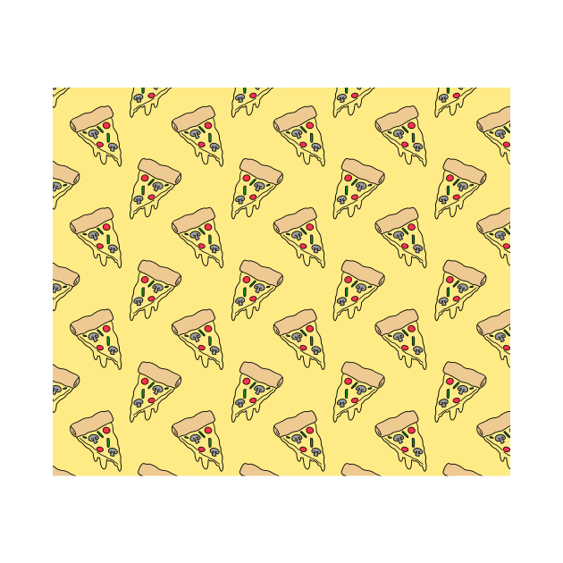 Melty Mushroom Pizza Pattern by saradaboru