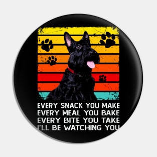 Whisker Whispers Terrier Every Snack You Make Statement Tee Extravaganza Pin