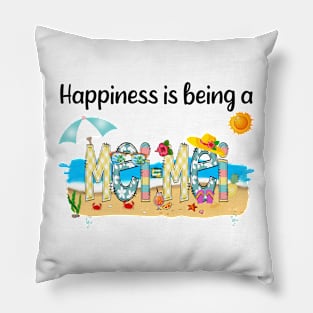 Happiness Is Being A Mei-Mei Summer Beach Happy Mother's Day Pillow