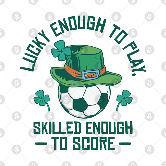 St. Patrick's Day Soccer Sport Lucky Shamrock Football by Tom´s TeeStore