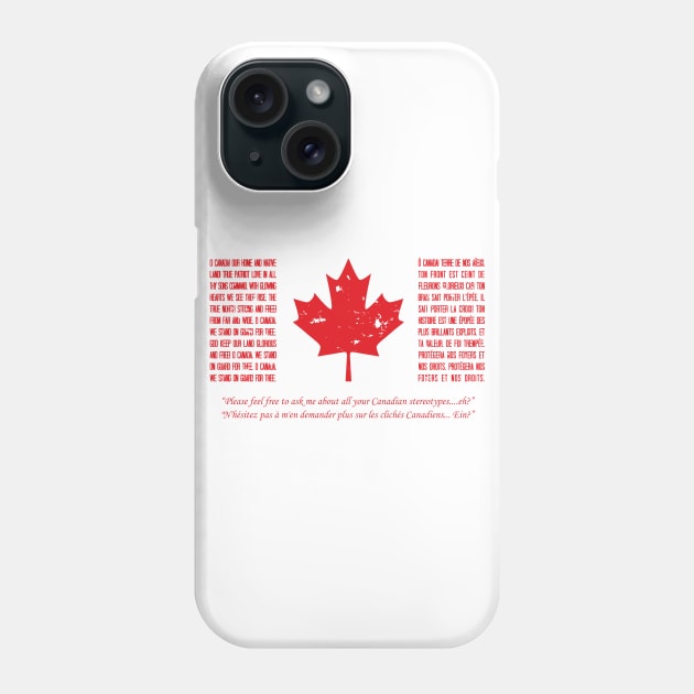 O, Canada (distressed) Phone Case by BishopCras