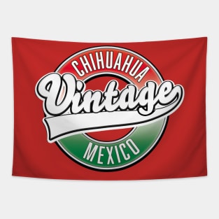 Chihuahua mexico retro logo Tapestry