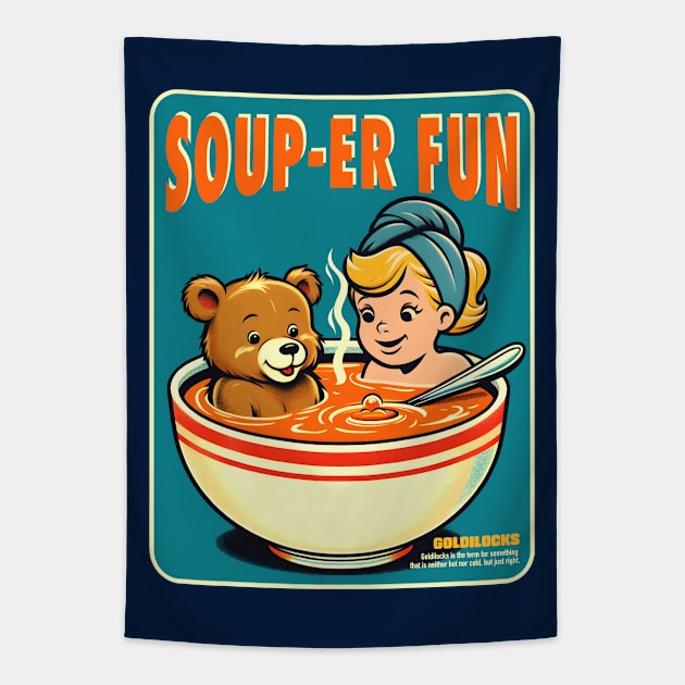 Souper Fun Goldilocks Tapestry by Deorbitee