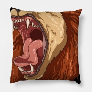 Roaring Lion Safari Animals Lovers African Wild Pillow