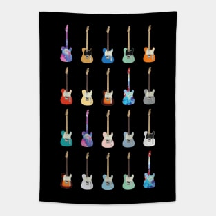 T-Style Electric Guitar Icons Huge Collection Tapestry