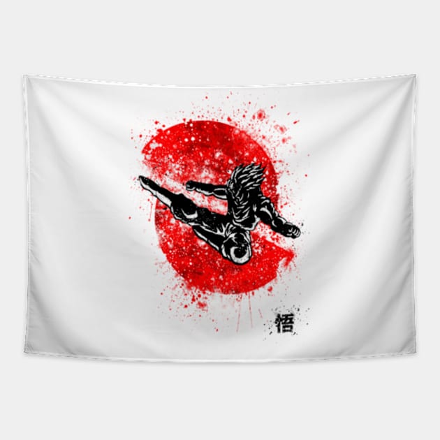 SUPER DRAGON KICK Tapestry by berserk