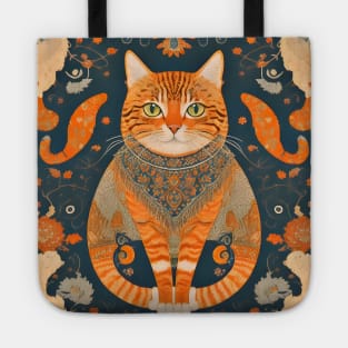 Rug pattern motif-persian cat inspired rug design Tote