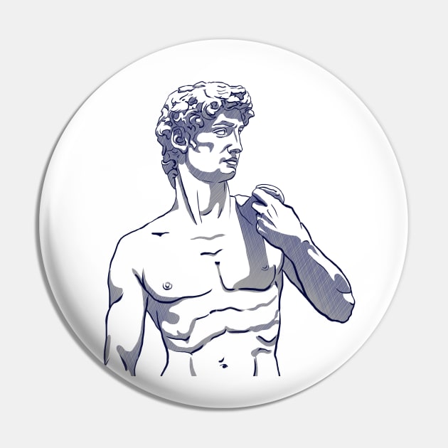 David of Michelangelo Pin by ArtFork