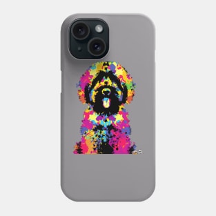 Black Russian Terrier Dog Colorful Stencil Phone Case