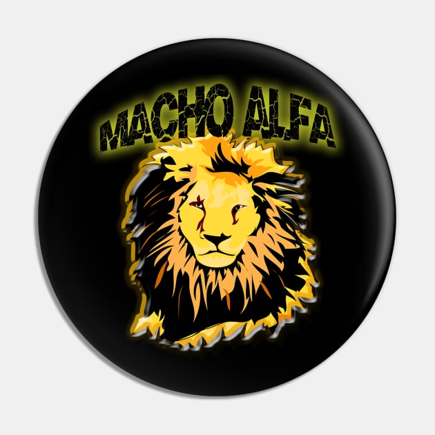 Lion Desing Macho Alfa Pin by albaley