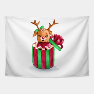 Christmas Reindeer cake Tapestry