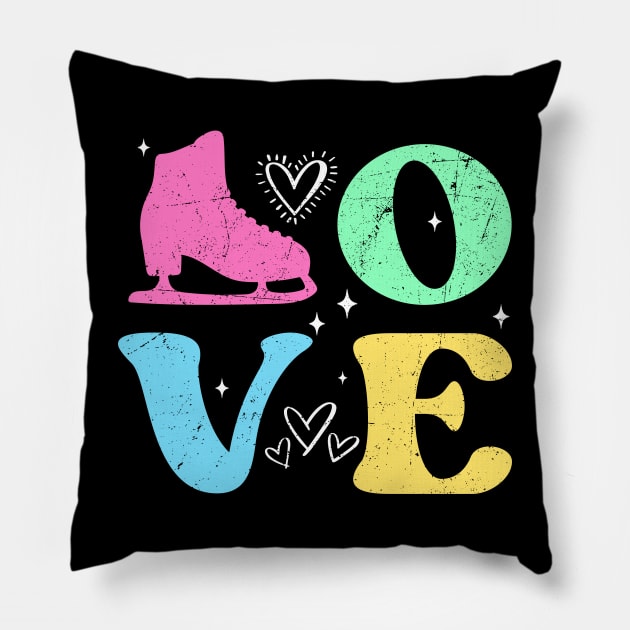 Figure Skating Lover Pillow by Hensen V parkes