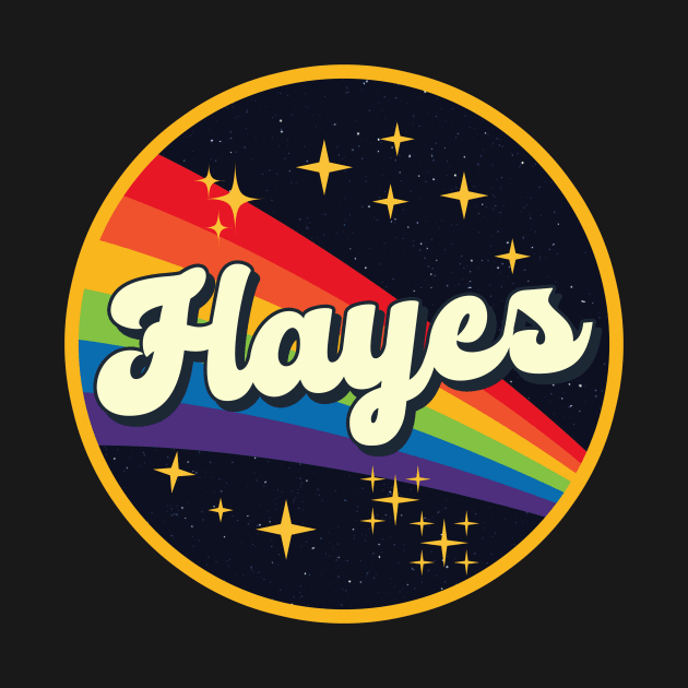 Hayes // Rainbow In Space Vintage Style by LMW Art