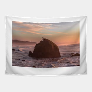 Houda Point Beach sunset Tapestry