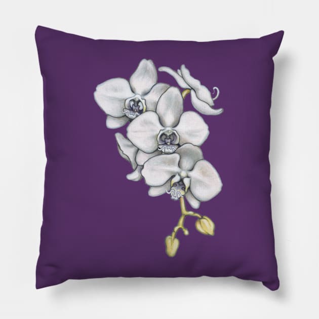 Orchid Flower Pillow by valerieanderson