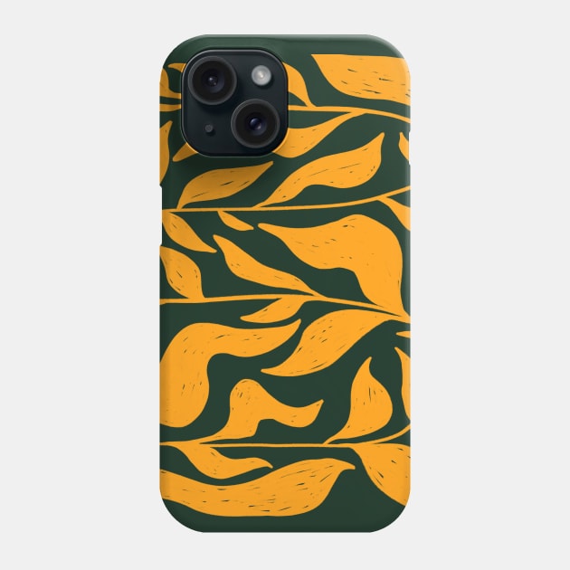 Gold leafs In the jungle Phone Case by THESOLOBOYY