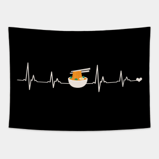 Ramen Heartbeat Japanese Tapestry