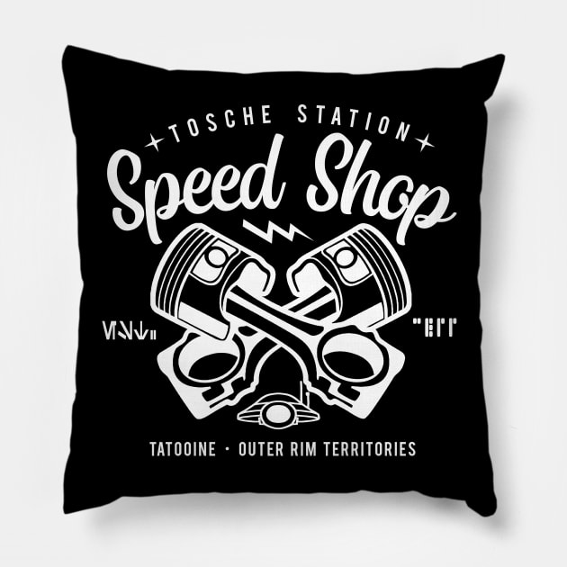 Tosche Station Speed Shop Pillow by PopCultureShirts