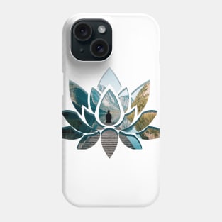 Lotus Flower Silhouette Peaceful Landscape Yoga Phone Case