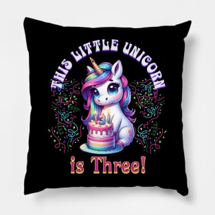 This little Unicorn is Three Pillow