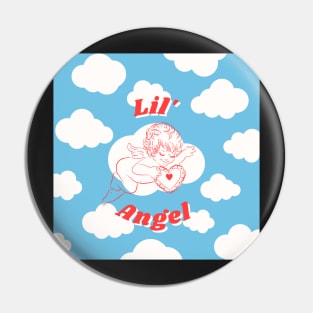 Lil' Angel Phone Case Sticker, Tote Bag, Mask, and Shirt Design Pin