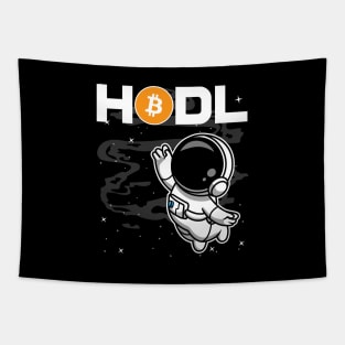 HODL Astronaut Bitcoin BTC Coin To The Moon Crypto Token Cryptocurrency Blockchain Wallet Birthday Gift For Men Women Kids Tapestry