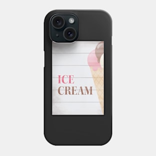 Pink and Brown Ice Cream Phone Case