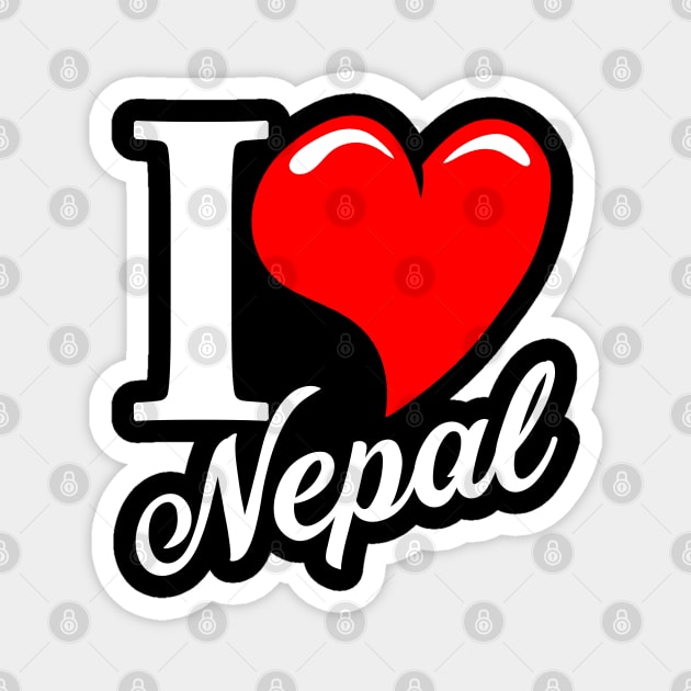 I love Nepal Magnet by Mila46