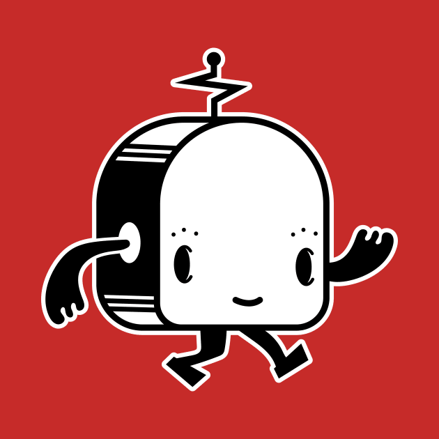 Retro Walking Robot Mascot by CC0hort