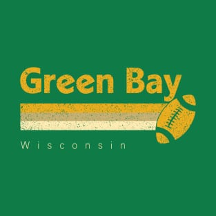 Vintage Green Bay Football Retro Wisconsin At Game Day T-Shirt