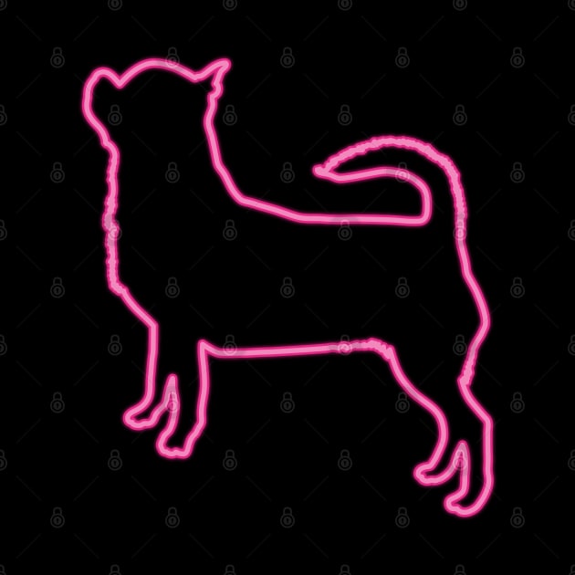 80's Gift 80s Retro Neon Sign Chihuahua by PhuNguyen