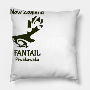 FANTAIL New Zealand /Aotearoa native bird Pillow
