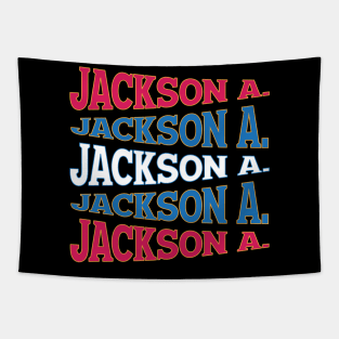 TEXT ART USA ANDREW JACKSON Tapestry