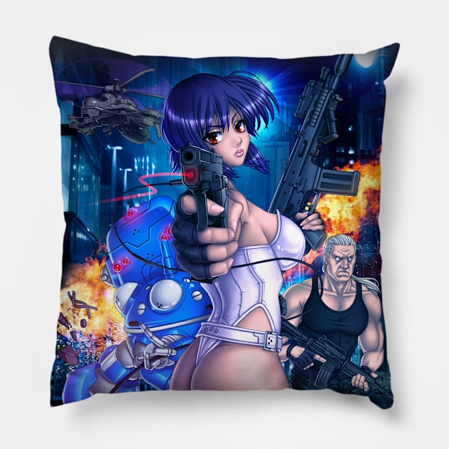 Ghost In The Shell. Stand Alone Complex Pillow by bomazu
