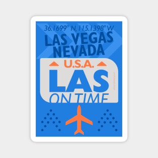 LAS airport code 27092021 blue Magnet