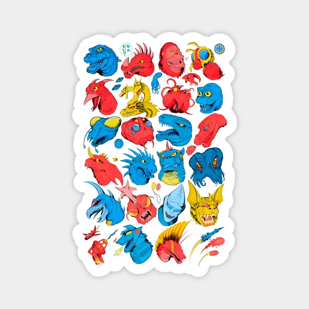 Haikyu Japanese monsters and beasts Magnet by Dystopianpalace