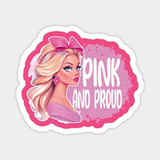 Pink and Proud Barbie Girl Magnet