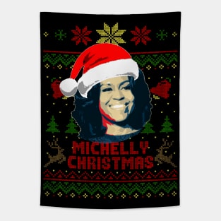 Michelle Obama Michelly Christmas Tapestry