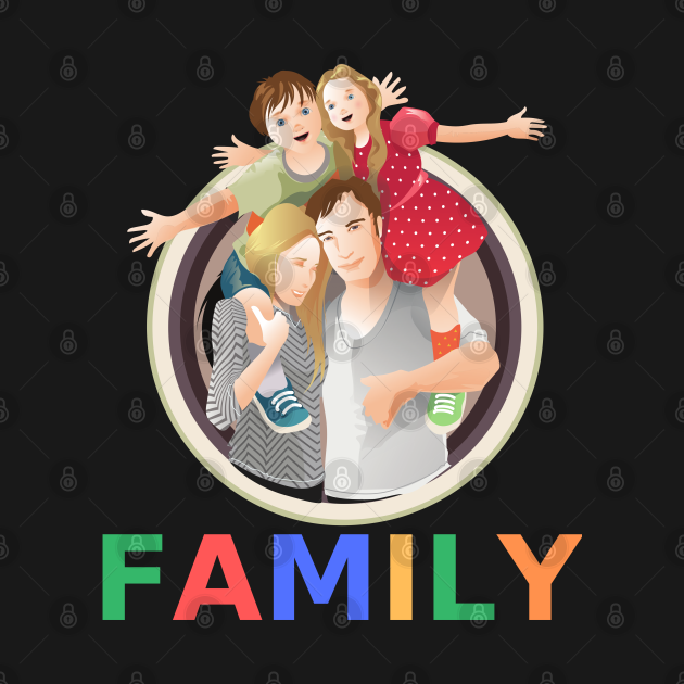 Disover the happy family - Family - T-Shirt