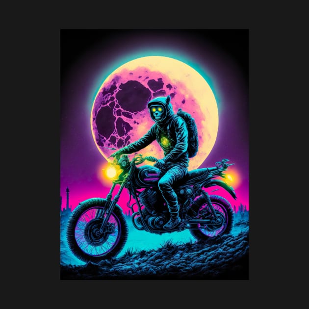 Cyber Monkey Riding Dirt Bike by KoolArtDistrict