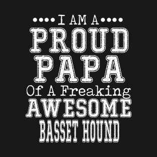 Proud Dad of an Awesome Corgi T-shirt Dog Dad Father's Day BASSET HOUND T-Shirt