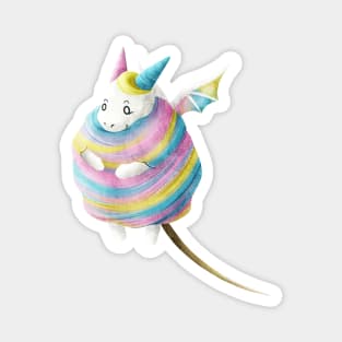 Kawaii Cotton Candy Dragon - Without Background Magnet