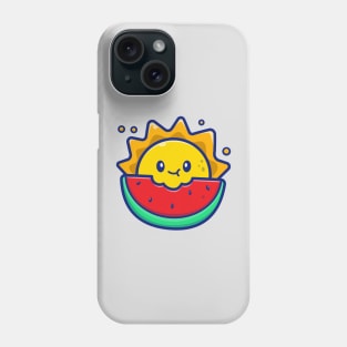 Cute Sun Eating Watermelon Phone Case