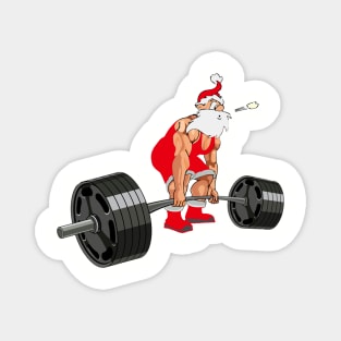 Gym Christmas Gift Santa Claus Training Magnet