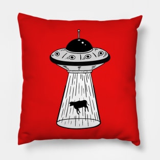 cow ufo abduction Pillow